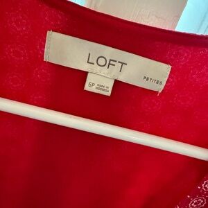 Red and white wrap dress